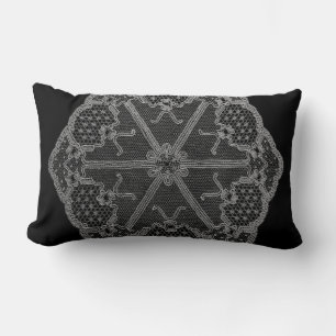 Rectangle Cool noir et blanc Coussin