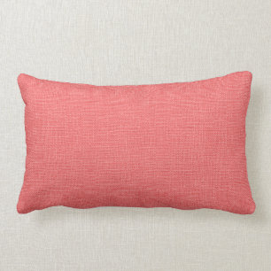 Rectangle Corail rustique Faux Burlap Accent Coussin