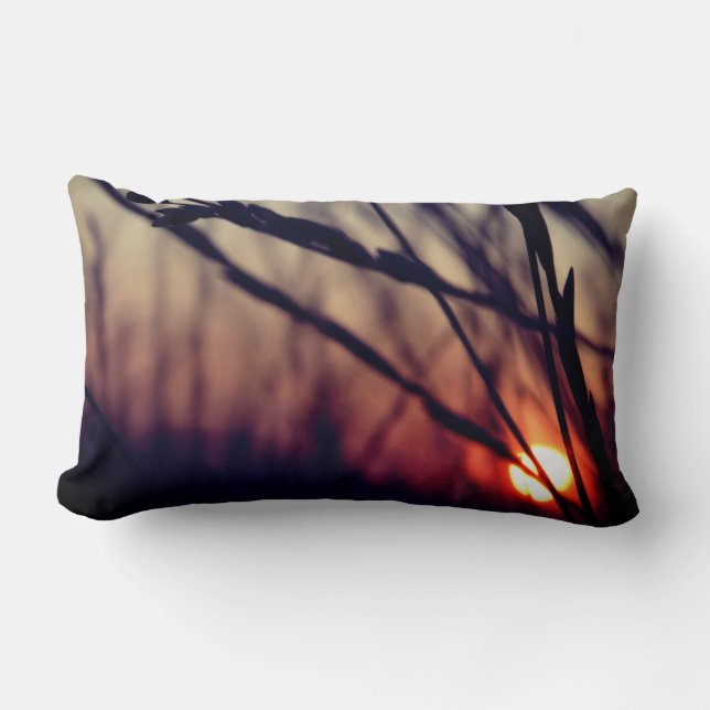 Rectangle Coucher de soleil Nature Lumbar Coussin 33 cm x 53 (Recto)