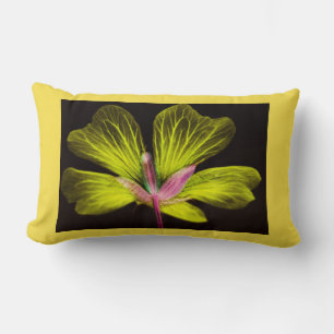 Rectangle Coussin à fleurs jaune et rose