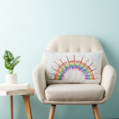 Rectangle Coussin à lancer arc-en-ciel, Coussin Lumbar 33 x  (Chaise)