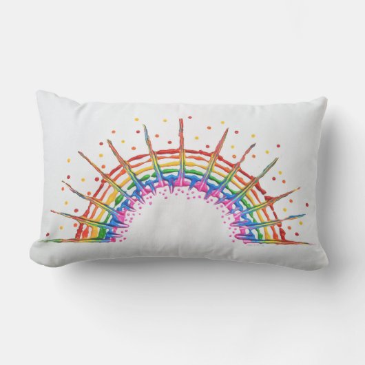 Rectangle Coussin à lancer arc-en-ciel, Coussin Lumbar 33 x  (Recto)