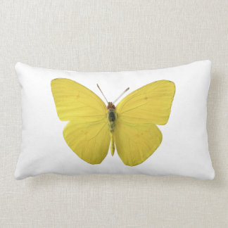 Rectangle Coussin à papillon jaune
