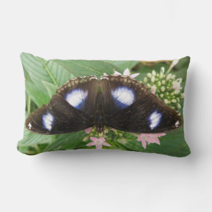 Rectangle Coussin à papillon tacheté bleu
