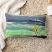 Rectangle Coussin Abstrait - Arbre du paysage marin (Couverture)