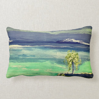 Rectangle Coussin Abstrait - Arbre du paysage marin