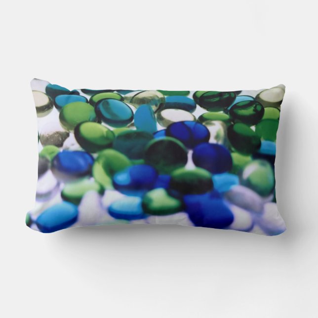 Rectangle Coussin Abstrait Blue Green III Lumbar (Recto)