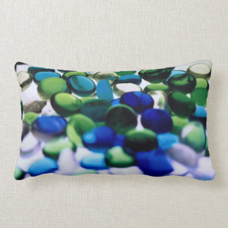 Rectangle Coussin Abstrait Blue Green III Lumbar