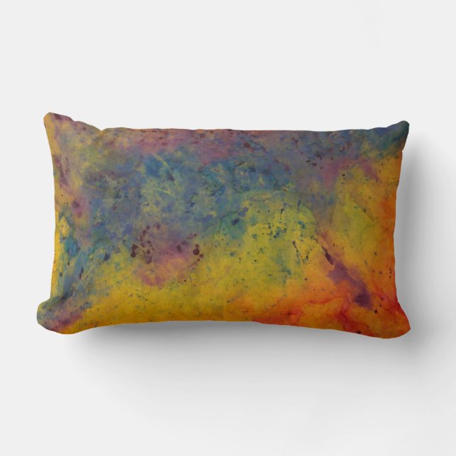 Rectangle coussin abstrait de domaine de la couleur (Recto)