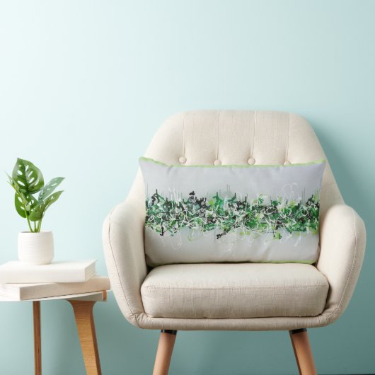 Rectangle Coussin abstrait vert (Chaise)