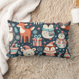 Rectangle Coussin animal de Noël de fête