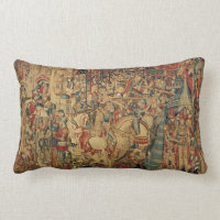 Coussin antique de regard de tapisserie