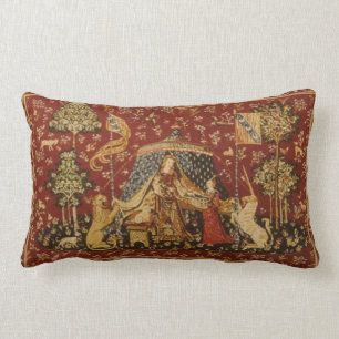Rectangle Coussin antique de regard de tapisserie