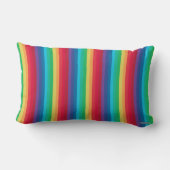 Rectangle Coussin arc-en-ciel avec nom (Verso)
