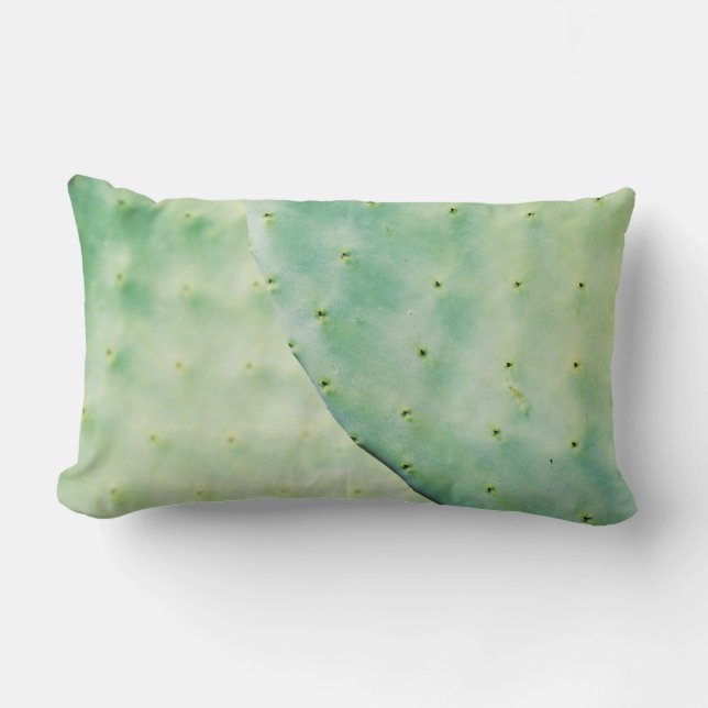 Rectangle Coussin aux feuilles de poirier Figue de Barbarie  (Recto)