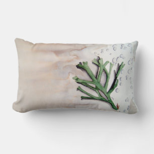 Rectangle Coussin avec aquarelle d'algue