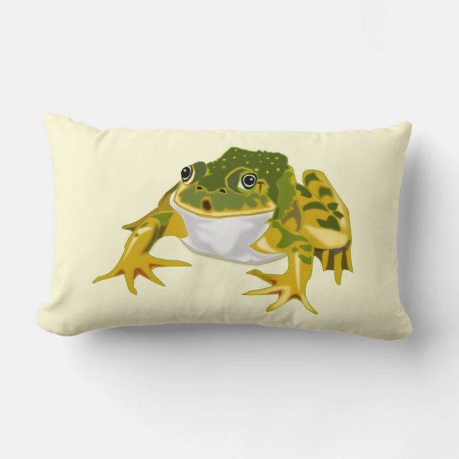 Rectangle Coussin avec Grenouille (Recto)