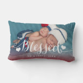 Rectangle Coussin béni de photo de Valentines de naissance (Verso)