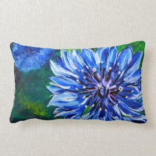Rectangle Coussin bleu de bouton de Batchelor
