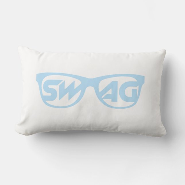 Rectangle Coussin bleu et blanc swag 2 face (Recto)