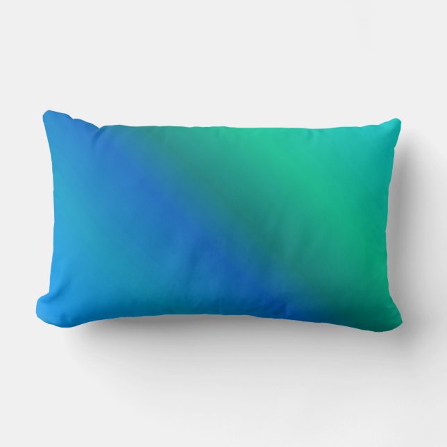 Rectangle Coussin bleu et Turquoise (Recto)