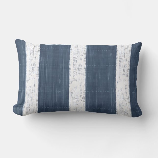 Rectangle Coussin bleu Lumbar de marine (Recto)