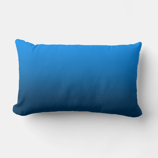 Rectangle Coussin bleu lumineux personnalisable de gradient (Recto)