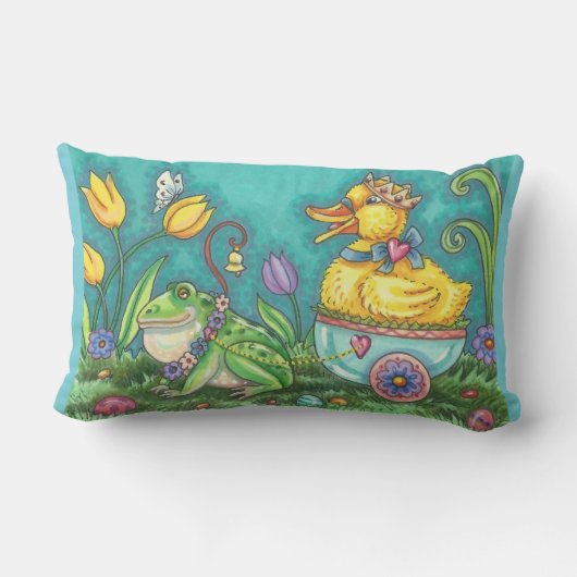 Rectangle Coussin BULLFROG & DUCK PRINCE EASTER LUMBAR (Verso)