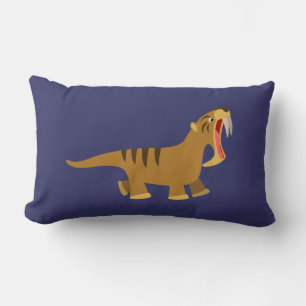 Rectangle Coussin Cartoon Thylacosmilus avec une grande bouc