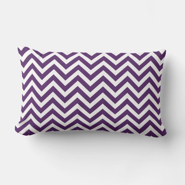 Rectangle Coussin Chevron Lumbar violet (Recto)