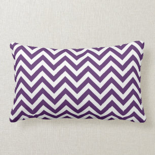 Rectangle Coussin Chevron Lumbar violet