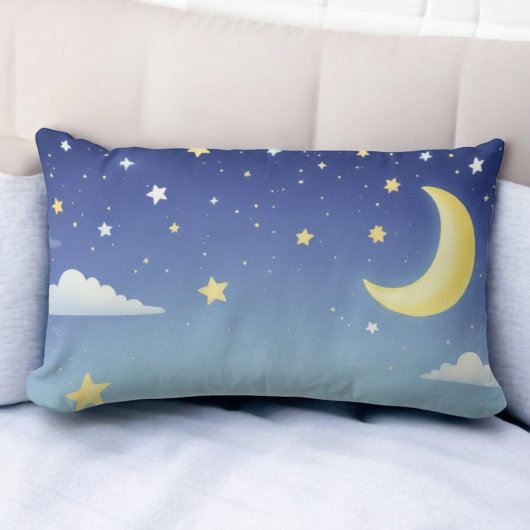Rectangle Coussin Ciel De Nuit Lunaire