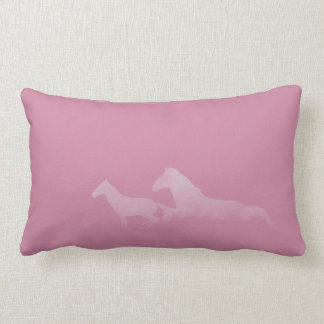 Rectangle Coussin courant de rose de chevaux