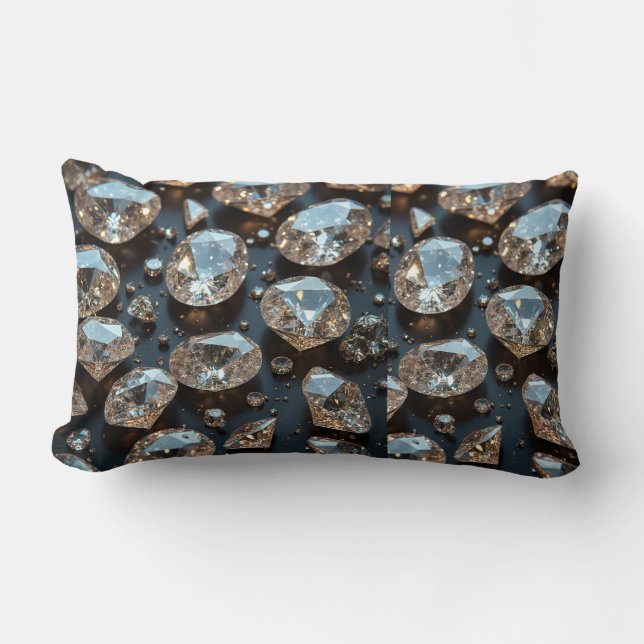 Rectangle Coussin coussin diamant a l'air vrai luxe diamant (Recto)