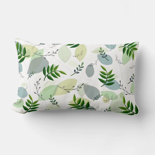 Rectangle Coussin d'accent - Coussin jeté à motif botanique (Recto)
