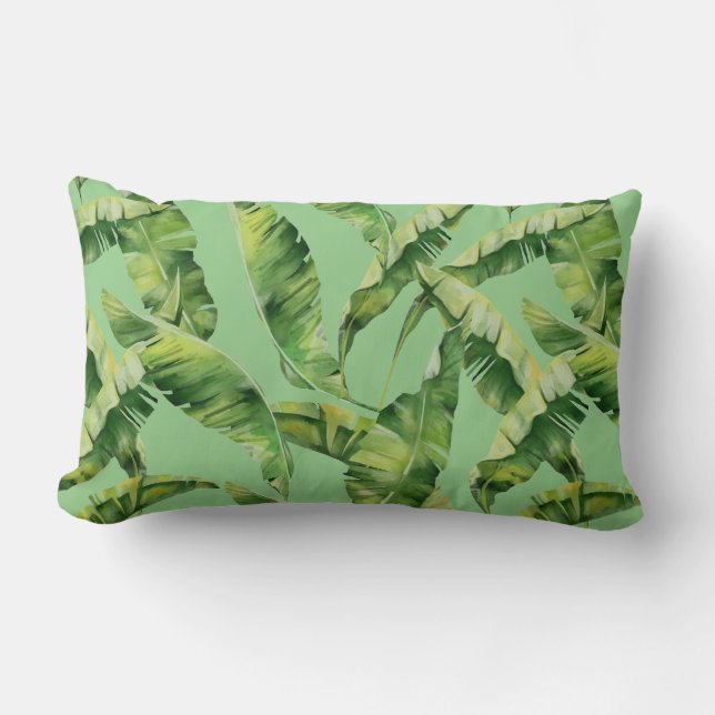Rectangle Coussin d'accent - Coussin jeté Palmiers Tropicaux (Recto)