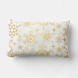 Rectangle Coussin d'accent - Flocons de neige de fêtes