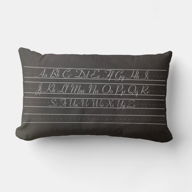 Rectangle Coussin d'alphabet de tableau (Recto)