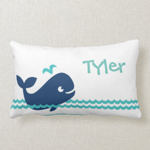 Rectangle Coussin de baleines personnalisé