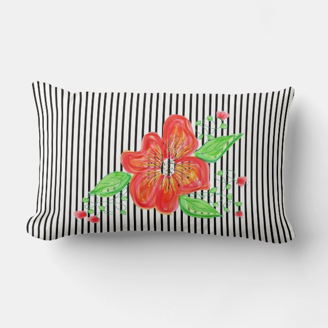 Rectangle Coussin de bande moderne (Recto)