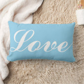 Rectangle Coussin de bois - Amour (bleu clair) (Couverture)