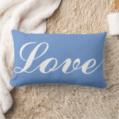 Rectangle Coussin de bois - Amour (Bleu de Cornflower) (Couverture)