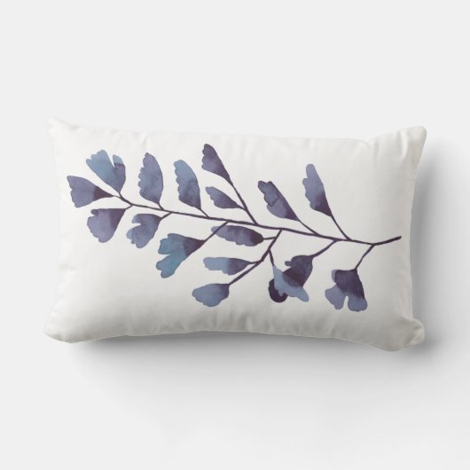 Rectangle Coussin de bois - Aquarelles de feuillage (Verso)