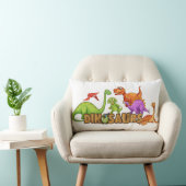 Rectangle Coussin de bois d'enfant - Dinosaure coloré (Chaise)