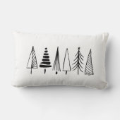 Rectangle Coussin de bois - Laisser la neige Pine Tree's (Verso)