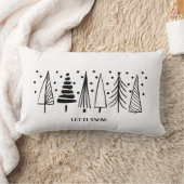 Rectangle Coussin de bois - Laisser la neige Pine Tree's (Couverture)