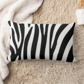 Rectangle Coussin de bois - Zèbre noir et blanc Imprimer (Couverture)