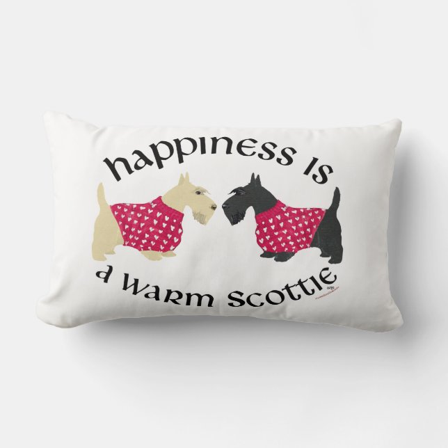 Rectangle Coussin de bonheur Scottish Terrier (Recto)