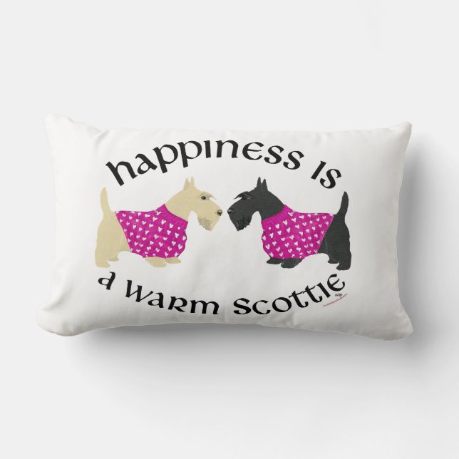 Rectangle Coussin de bonheur Scottish Terrier (Recto)