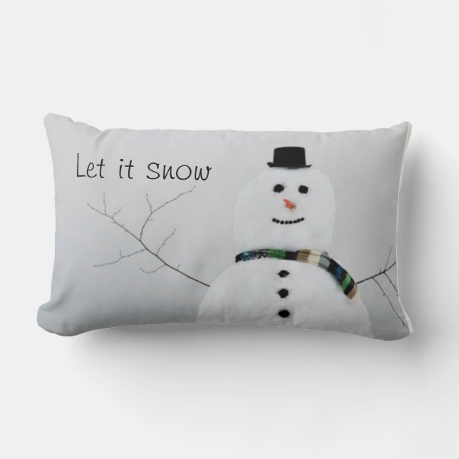 Rectangle Coussin de bonhomme de neige (Recto)